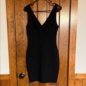Express Black V-Neck Sheath Mini Dress